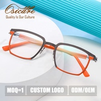 Montures de lunettes optiques de marque sans vis, de qualité supérieure, colorées, pour hommes, pour ordinateur, vente en gros