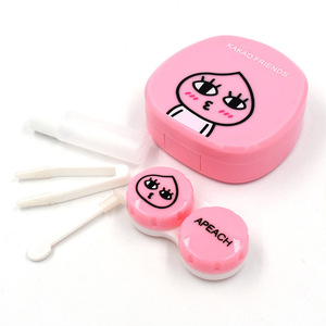 Offre Spéciale étui à lunettes en plastique carré de haute qualité miroir coeur mignon et étui à lentilles de <span class=keywords><strong>contact</strong></span> portable dans des conceptions colorées
