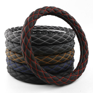 Modificación 38cm Protector de <span class=keywords><strong>volante</strong></span> grueso negro microfibra cuero Rusia deporte <span class=keywords><strong>Jeep</strong></span> SUV camión cubierta de <span class=keywords><strong>volante</strong></span> de coche - Product Image 5