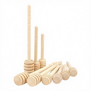 ไม้ตักน้ำผึ้งขัดเงาขายส่ง สำหรับโรยหน้าขนม ของชำร่วยงานแต่งงาน ของขวัญคริสต์มาส ของขวัญรับปริญญา ช้อนขนาดเล็ก ใช้ซ้ำได้ ทำจากไม้ - Product Image 2