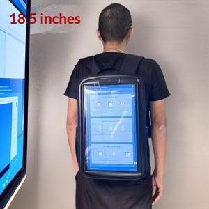 黑色 18.5 英寸液晶屏背包式行李箱广告视频显示屏，用于书包促销 - Product Image 3