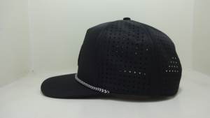 Gorras de béisbol con logotipo de goma de PVC personalizado con corte láser Sombreros de golf deportivos de 5 paneles de alta calidad con cuerda Hombres Sombreros impermeables DOM107 - Product Image 2