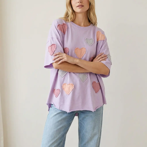 <span class=keywords><strong>T</strong></span>-shirts tendance pour femmes, coupe ample, col rond, manches courtes, tie-dye <span class=keywords><strong>pastel</strong></span>, 220 grammes, source privée - Product Image 1
