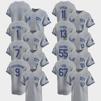 Uniformes de baseball, nouveaux maillots de baseball de qualité supérieure, entièrement boutonnés, 100% polyester, impression par sublimation, équipement de baseball personnalisé