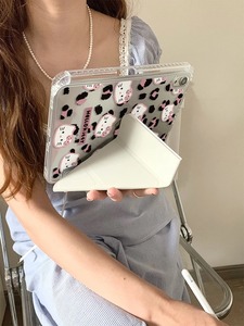 Japanese‑Korean Leopard Print KT Cat iPad Case Y‑Fold Stand <b>Pen</b> Slot Cover for iPad Pro12.9 Air7 Mini <b>Tablet</b> - Product Image 6