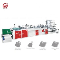 Automatische PE PP biologisch abbaubare Einkaufs hand Trage tasche Soft Loop Patch Poly Draw gestanzt Griff Plastiktüte Herstellung Maschine