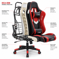 Chaise de jeu avec appui-tête réglable et coussin lombaire, capacité de charge de 150 kg, chaise de style racing BIFMA X5.1 pour les joueurs
