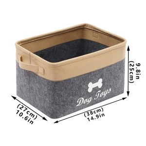 Modern karikatür tarzı keçe köpek kedi oyuncaklar depolama sepeti Bin çevre dostu dikdörtgen saklama kutusu köpek oyuncaklar için mont giyim - Product Image 2