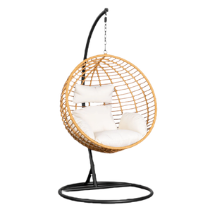 <span class=keywords><strong>Fauteuil</strong></span> de balançoire suspendu en <span class=keywords><strong>forme</strong></span> d'<span class=keywords><strong>oeuf</strong></span> rond populaire Chaises de balançoire de patio en osier et rotin - Product Image 2