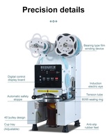 Machine de scellage thermique portable pour gobelets, bouteilles, jus de fruits, eau, bière, en plastique, de qualité alimentaire, 90/95 mm, pour usage en magasin