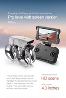 Drone pliable sans balais à flux optique avec double caméra et Wi-Fi, drone professionnel de photographie aérienne avec éclairage et télécommande