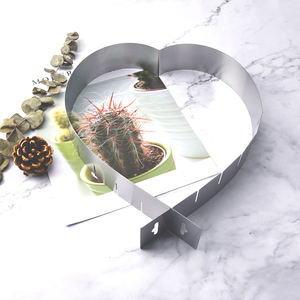 แหวนแม่พิมพ์<span class=keywords><strong>เค้ก</strong></span>มูสรูปหัวใจทำจากสแตนเลสแบบปรับได้สำหรับเค้<span class=keywords><strong>ก</strong></span>แบบทำมืออุปกรณ์สำหรับอบ<span class=keywords><strong>เค้ก</strong></span> - Product Image 5