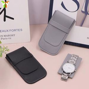 Quick Ship Travel Single PU Leather Durable Embossed Watch Case 4 Colors Groom & Business Promotional <b>Gift</b> 1 Watch - Product Image 3
