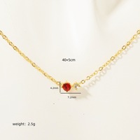 Collier tendance en zircon avec 12 pierres de naissance, style artistique vintage, chaîne de clavicule en acier inoxydable plaqué or, style branché