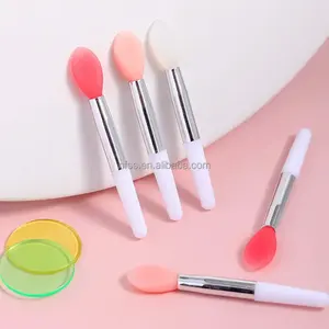 Customize Silicone Rubber Lipgloss Lip Mask Makeup Brushes Make Up Fay Day Transparente Lipstick Paint Pink Lip Cosmetic Brush