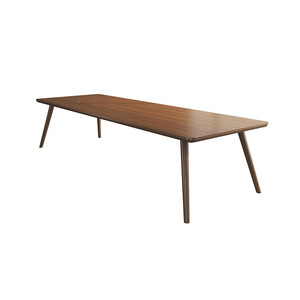 Table de conférence Yada Art en bois massif 240 cm, bureau de réunion pour 6 personnes et plus, design moderne - Product Image 5