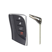Carcasa Universal para Llave Lexus de 2/3/4 Botones, Repuesto para Llave de Maletero de Auto/SUV, Compatible con Lonsdor LT20-07/CK TOM-O-04 PCB 0440 3410