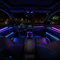 Éclairage d'ambiance pour Honda Civic 2016, 26 LED, éclairage d'ambiance RGB complet pour l'intérieur, console centrale, panneau de porte