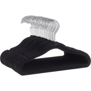 Premium Slim Wrinkle-free Velvet <b>Hangers</b> with Non-Slip 360 Rotatable Hook Flexible Design Single Tier Wardrobe Clothing Storage - Product Image 1