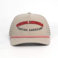 Gorra de Golf de Color Caqui con Logotipo Bordado Personalizado con Láser en Tela de Nailon de Alta Calidad con Cuerda Roja