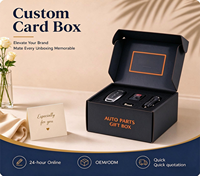 Boîte d'emballage cadeau personnalisée en carton ondulé pour pièces automobiles, avec insert en mousse EVA floquée pour accessoires de clés de voiture
