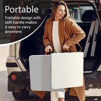 Table pliable réglable en hauteur de 4 pieds avec poignée intégrée et pieds en acier - Robuste et portable pour les fêtes, les mariages, les pique-niques, le camping