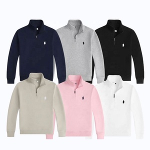 Felpa Casual <span class=keywords><strong>di</strong></span> Lusso <span class=keywords><strong>di</strong></span> Alta Qualità per <span class=keywords><strong>Uomo</strong></span>, <span class=keywords><strong>Marca</strong></span> Ralphes, con Mezza Cerniera, Collo Alto, Ricamo Laurenes, Pullover Lavorato a Maglia - Product Image 1