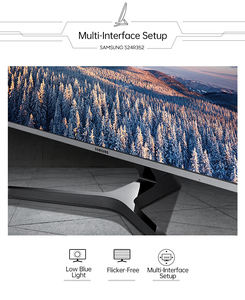 จอมอนิเตอร์ขอบบางเฉียบ S24R352FZC <span class=keywords><strong>Samsung</strong></span> 24นิ้ว IPS พร้อมพอร์ตเทคโนโลยีถนอมสายตาสำหรับใช้ในสำนักงาน - Product Image 4