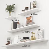 Étagère Murale en Bois, pour Décoration Champêtre, Étagère Murale Flottante pour Chambre, Salle de Bain, Salon, Étagère Murale à Supports