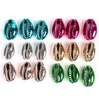 10-20mm manik-manik Spacer longgar Conch kulit sapi kerang laut warna-warni alami DIY untuk membuat perhiasan gelang