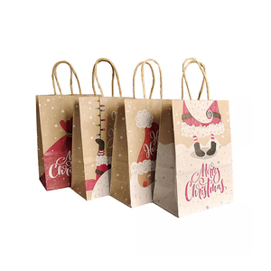 Expédition rapide Bon prix Sac en papier couché imprimé de Noël marron personnalisé pour infusion au détail et utilisation de préservatif - Product Image 4
