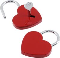 Petit cadenas en métal en forme de cœur, mini-verrou avec clé pour boîte à bijoux, boîte de rangement, journal intime