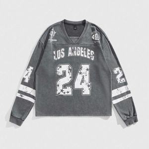 Camiseta de Manga Larga de Alta Calidad con Logotipo Personalizado de Street Factory, Estampado Gráfico Digital, Hombros Caídos, Sudadera Extra Grande para Hombre - Product Image 2