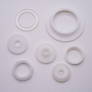 OEM Custom PTFE / Silicone <b>Rubber</b> Gasket <b>Washers</b> White <b>Sealing</b> Rings for Industrial Use - Product Image 4