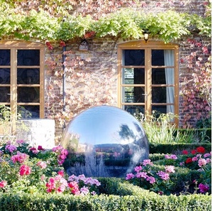 900mm extérieur décoratif jardin boule d'acier creuse fontaines modernes grand déversoir <span class=keywords><strong>eau</strong></span> chute sphères d'<span class=keywords><strong>eau</strong></span> en acier inoxydable - Product Image 3