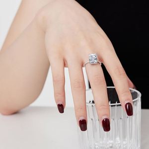 Dylam 8A Crushed <b>Iced</b> Out Cut Eternity Band S925 Silver Rhodium Plated Wedding Engagement Promise <b>Rings</b> for Women Dress up - Product Image 5