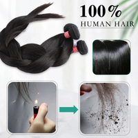 Extensions de Cheveux Humains Lisses 12A, Lots de Cheveux Bruts 100% Naturels Noirs Brésiliens pour Femmes