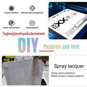 カスタム 三玖 ガラスゲーミングマウスパッド 42x49 ロゴ入り Eスポーツ PU/シリコン裏面 ゲーミングガラスマウスパッド - Product Image 2