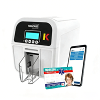 Impresora de Tarjetas Magicard K, Impresora Automática de PVC de Doble Cara, Impresora de Tarjetas Inteligentes NFC RFID Magnéticas para Oficina, Negocios, Empleados, Membresías