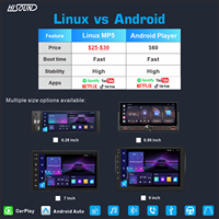 Lecteur MP5 pour voiture 7 pouces, Linux, CarPlay sans fil, Android Auto, Mirror Link, BT, DSP, USB, FM, autoradio 2 Din