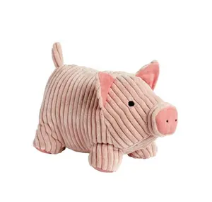 Mainan mewah babi merah muda boneka binatang lembut kualitas terbaik