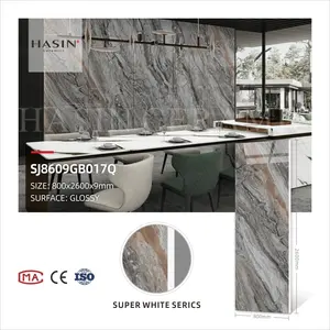 Piastrelle in marmo lucidato pietra sinterizzata 800x2600mm piastrelle per pavimenti in marmo lastre smaltate lucidate in gres porcellanato per pareti e pavimenti