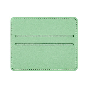 Tarjetero de Cuero Suave con 2 Ranuras para Tarjetas, Mini Estuche Ligero para Tarjetas de Visita, Color Sólido, Uso Diario, Verano 2024 - Product Image 5