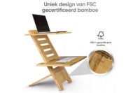 Support pour ordinateur portable en bambou minimaliste avec structure articulée robuste et détails faits à la main, vente en gros directe d'usine, logo personnalisé