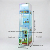 Machine à griffes Lifun, machine d'arcade à monnayeur, machine à griffes personnalisée pour peluches, Super Mega Mini, avec accepteur de billets et lecteur de cartes