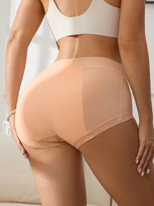 Mutandine da donna ricamate in rete, a vita alta, elasticizzate, senza cuciture, traspiranti, con motivo floreale, trasparenti. - Product Image 3
