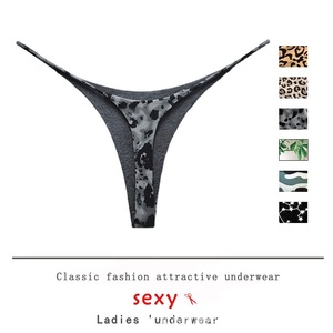 Slip Bikini Sexy a Vita Bassa per Donna, Doppio Strato in Maglia, Traspirante, Stampa Leopardata, <span class=keywords><strong>Perizoma</strong></span> T-Pants - Product Image 4