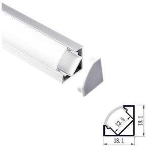 Quảng Trường Alu Dẫn Ánh Sáng Nhà Ở Dẫn Dải Nhôm Hồ Sơ Kênh Nhôm 18V Hình Dạng <span class=keywords><strong>Led</strong></span> Dải Nhôm Hồ Sơ Milky <span class=keywords><strong>Led</strong></span> Ánh Sáng Khuếch Tán - Product Image 2