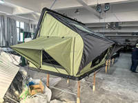 Carpa de techo de aluminio rígido con apertura lateral, caja de tienda duradera, techo de coche en la azotea