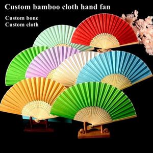 Sublimation Blanks Durable DIY Bamboo Fabric Plain Small Japanese <b>Hand</b> <b>Fan</b> - Product Image 5